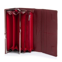 Женский кожаный лаковый кошелек SERGIO TORRETTI FEW1-V-2 wine red