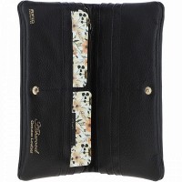 Женский кожаный кошелек Ashwood J56 Black с RFID защитой