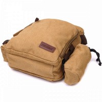 Мужская тканевая сумка через плечо с чехлом для воды Vintage 22210 