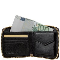 Женский кожаный кошелек SMITH CANOVA FUL-26803-black-tan
