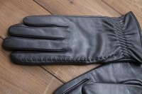 Перчатки женские чёрные кожаные сенсорные 950s3 L Shust Gloves