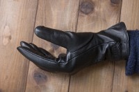 Перчатки женские чёрные кожаные сенсорные 948s3 L Shust Gloves