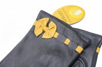 Перчатки женские чёрные кожаные 781s3 L Shust Gloves