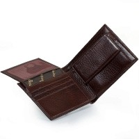 Коричневое мужское кожаное портмоне DESISAN SHI0723-019
