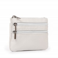Женская кожаная косметичка-ключница Cosmetic A-00141 white