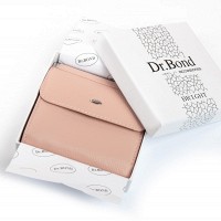 Женский кожаный кошелек Bright DR. BOND WS-33 pink