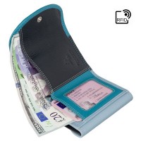 Кожаный женский кошелёк Visconti RB126 Zanzibar (Blue Multi)