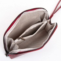 Женская кожаная косметичка Cosmetic 60095-4 bordo