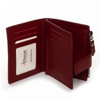 Женский кожаный кошелек Classik  DR. BOND WN-23-11 wine-red