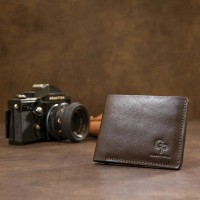 Мужской кожаный кошелек GRANDE PELLE 11463 Коричневый
