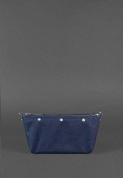Кожаная плетеная женская сумка BlankNote Пазл S синяя Crazy Horse BN-BAG-31-NN