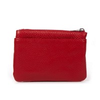 Женская кожаная косметичка-ключница Cosmetic A-00141 red