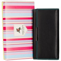 Женский кожаный кошелек Visconti R11 Paloma c RFID (Black/ Rhumba)