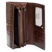 Женский лаковый кожаный кошелек PE DR. BOND PEW501 brown