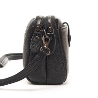 Женский молодежный кожаный клатч ALEX RAI 88085 black