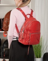 Женский кожаный рюкзак ALEX RAI 8635-9 red
