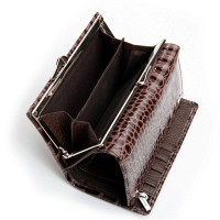 Женский лаковый кожаный кошелек PE DR. BOND PEW214 brown