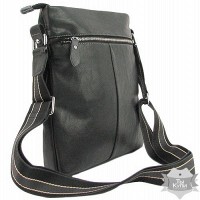 Мужская черная сумка из кожзаменителя Fashion 2625