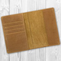 Обложка для паспорта из кожи HiArt PC-02 Shabby Dingo