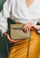Женская кожаная сумка Yoko оливковая TW-YOKO-OLIVE