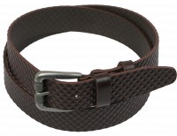 Мужской кожаный ремень под джинсы Skipper 1116-38 коричневый 3,8 см