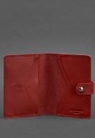 Кожаная обложка для паспорта  3.0 красная BN-OP-3-RED