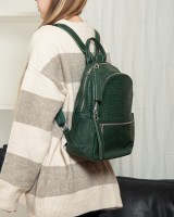 Женский кожаный рюкзак ALEX RAI 95518-9 green