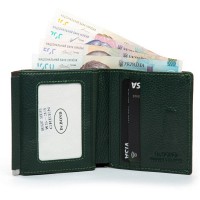 Женский кожаный кошелек Bright DR. BOND WS-33 green