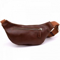 Мужская кожаная сумка бананка, сумка напоясная Grande Pelle 741623 