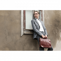 Итальянский мужской кожаный портфель Illusions  от Time Resistance 5193401