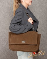 Женская замшевая сумка ALEX RAI DSWR·6A khaki