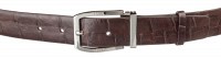 Мужской тёмно-коричневый ремень из кожи крокодила CROCODILE LEATHER 18178