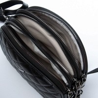 Женский молодежный кожаный клатч ALEX RAI 60065 black