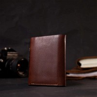 Кожаный мужской кошелек ручной работы GRANDE PELLE 11662 