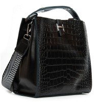 Женская кожаная сумка через плечо ALEX RAI 9701 black