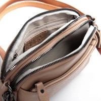 Женский молодежный кожаный клатч ALEX RAI 19204 khaki