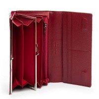 Женский лаковый кожаный кошелек PE DR. BOND PEW1-V-2 red