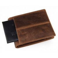 Мужское кожаное коричневое  портмоне TIDING BAG 8064B