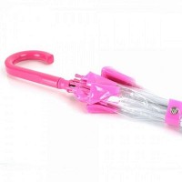 Механический женский прозрачный зонт-трость FULTON BIRDCAGE-1 L041 - PINK