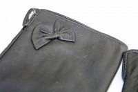 Женские кожаные перчатки Shust Gloves чёрные 369s1 S