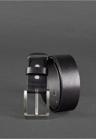 Мужской кожаный ремень BlankNote 40 мм черный BN-BELT-2-RAVEN