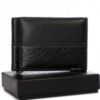 Мужской кожаный зажим для купюр BE BRETTON 168-L25A black