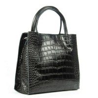 Женская кожаная сумка ALEX RAI 1564 black croco