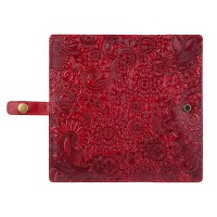 Тревел-кейс из кожи Hi Art TC-01 Crystal Red Mehendi Art