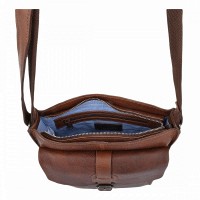 Мужская кожаная сумка через плечо Ashwood 4552 Tan