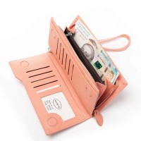 Женский кожаный кошелек Classik DR. BOND WMB-2M pink purple