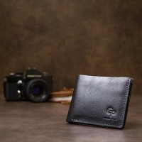 Мужской кожаный кошелек GRANDE PELLE 11462 Черный