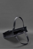 Женский кожаный шоппер Бэтси с карманом синяя Краст  BN-BAG-10-1-NAVY-BLUE
