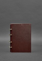 Кожаный блокнот на кольцах (софт-бук) BlankNote 9.0 с твердой бордовой обложкой BN-SB-9-HARD-VIN 