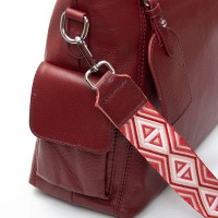 Женская кожаная сумка классическая ALEX RAI 91008-9 bordo